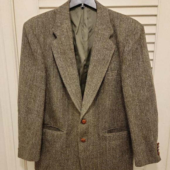 Harris Tweed Hand Woven Wool Sport Coat Blazer Size 42R - Picture 1 of 6